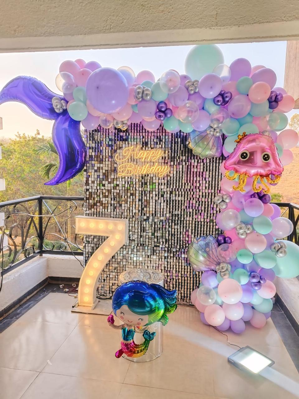 Mermaid Balloon Birthday Decor