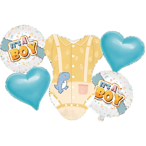 Its A Boy Dress Foil Balloon Set of 5pcs