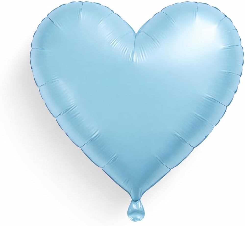Pastel Blue Heart Shape Foil Balloon