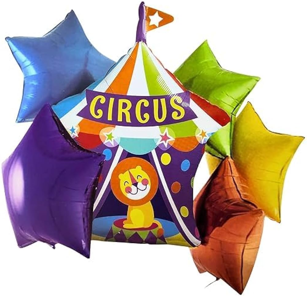 Circus Theme Foil Balloon Set of 6pcs