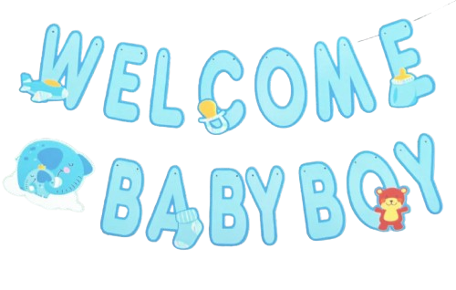 Welcome Baby Boy Banner