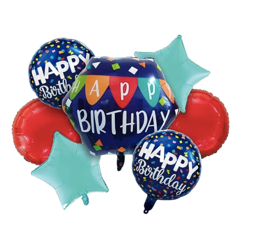 Happy Birthday Foil Balloon Set of 7pcs