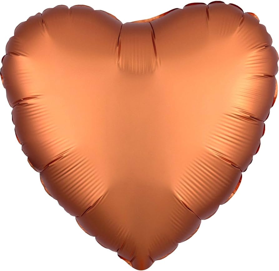 Matt Metallic Brown Heart Shape Foil Balloon