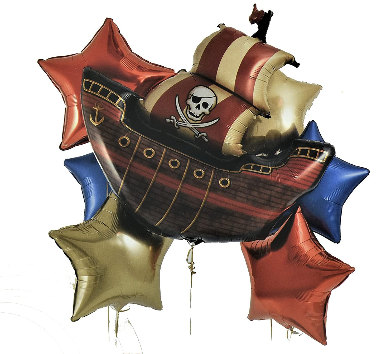 Pirate Ship Balloon Foil Balloon Set of 7pcs