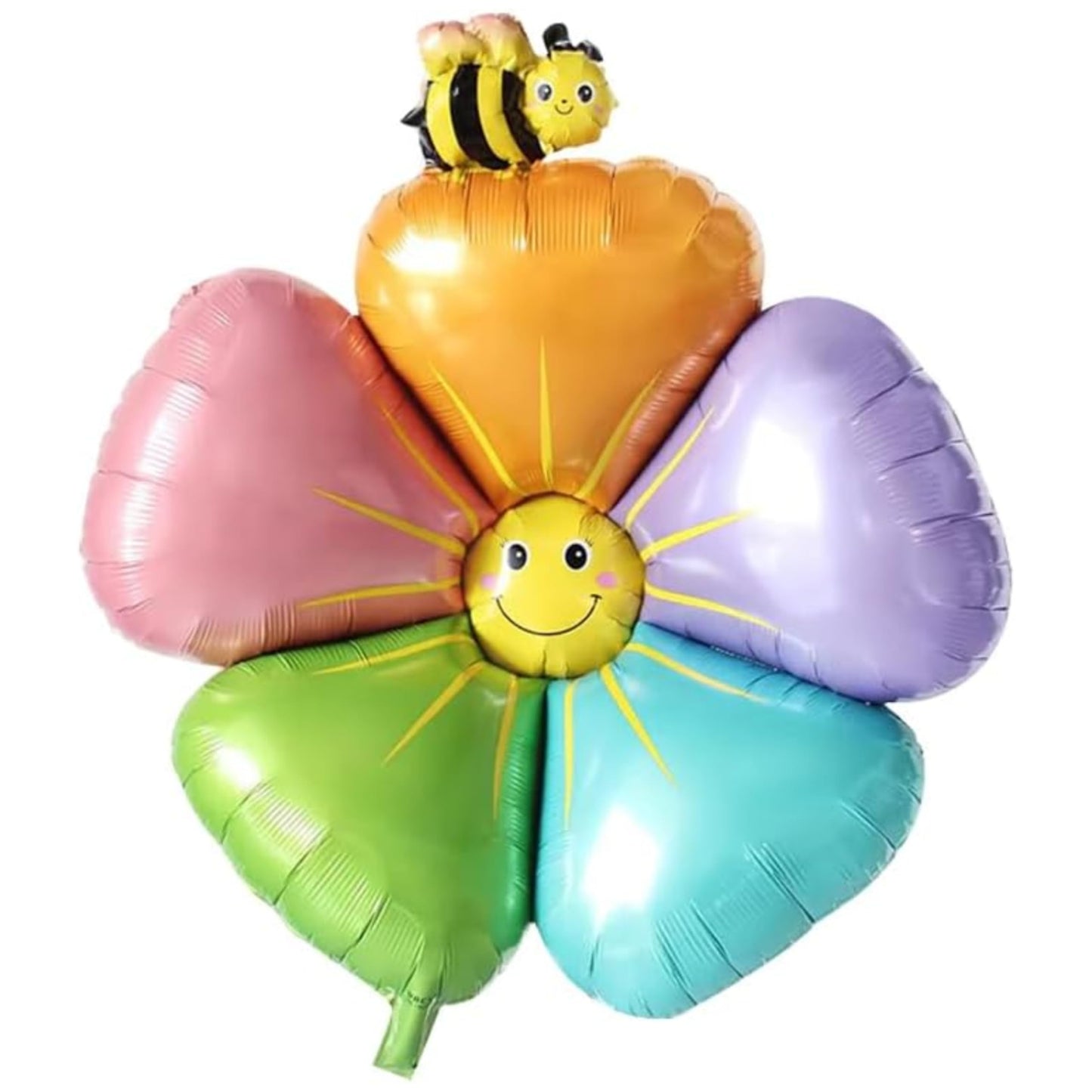 Smiley Flower Single Foil Balloon
