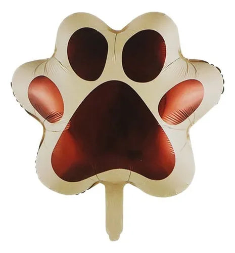 Brown Dog Paw Foil Balloon