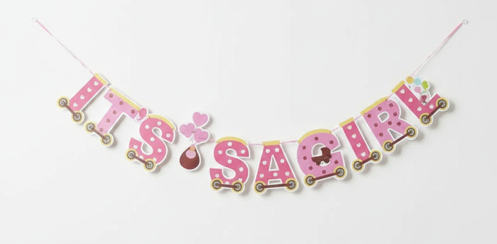 Its A Girl Letter Banner
