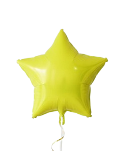 Neon Yellow Matt Star Shape Foil Balloon
