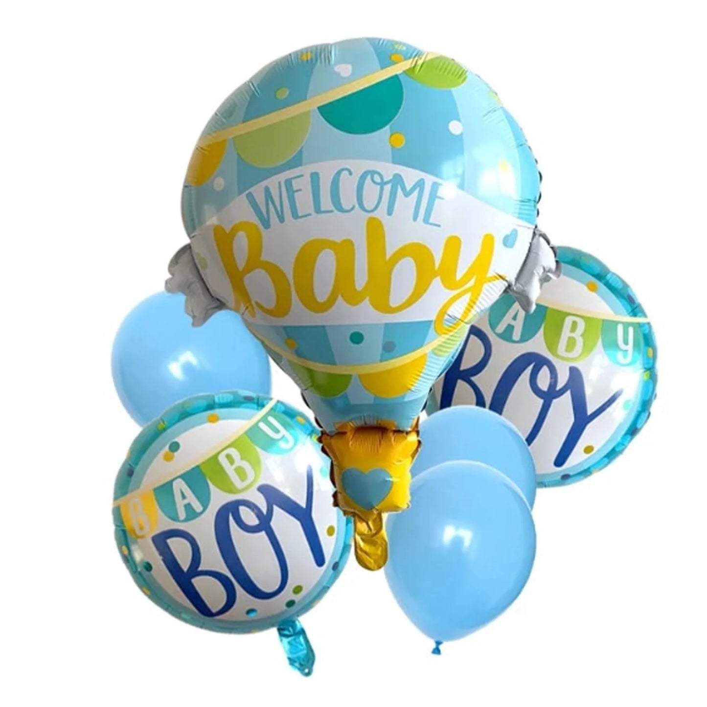 Welcome Baby Boy Foil Balloon Set of 5pcs
