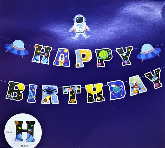 Space Birthday Banner