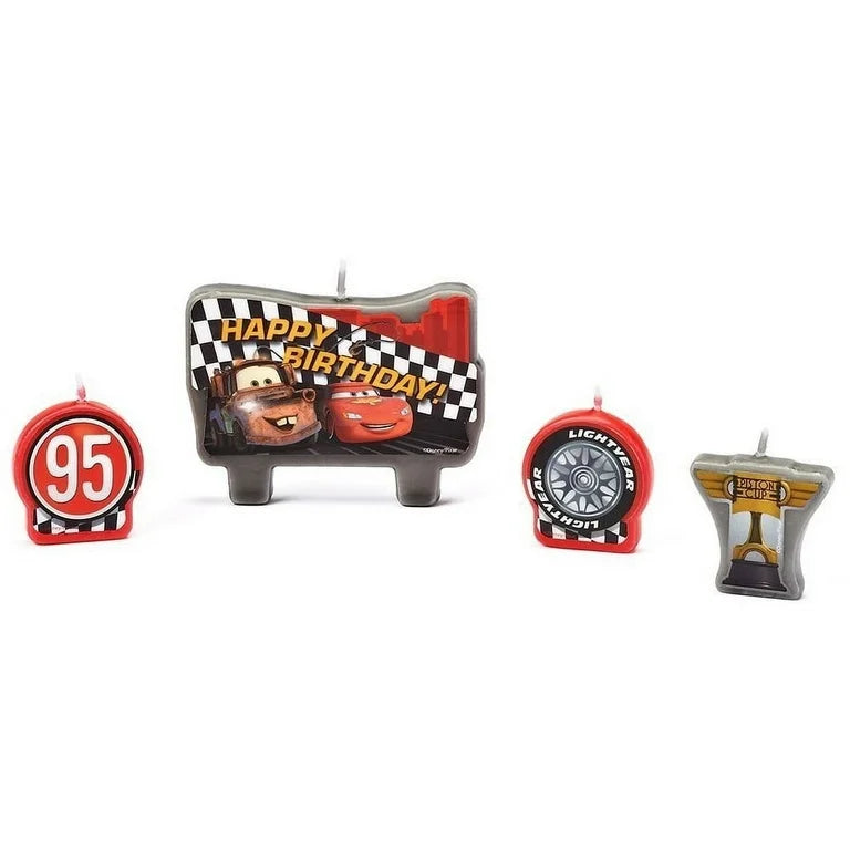 Cars theme Candles set of 4