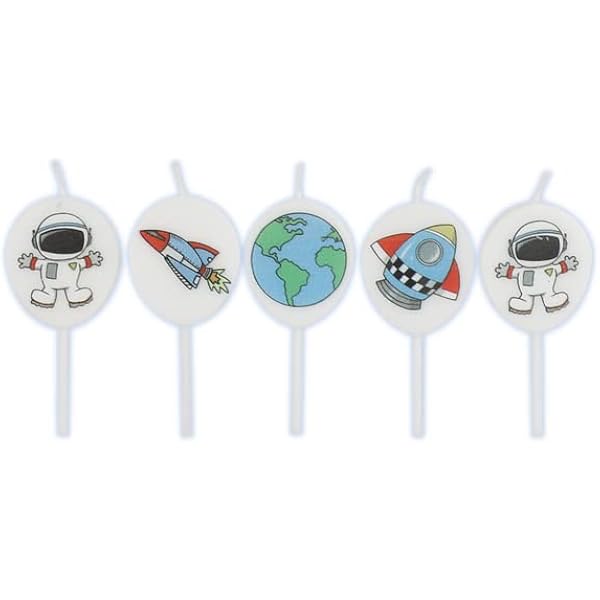 Space Theme Candles Set of 5