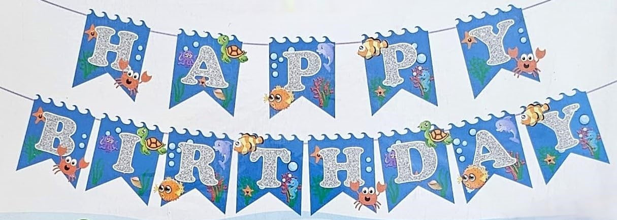 Underwater Theme Birthday Banner