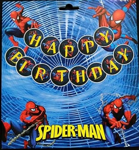 Spiderman Birthday Banner