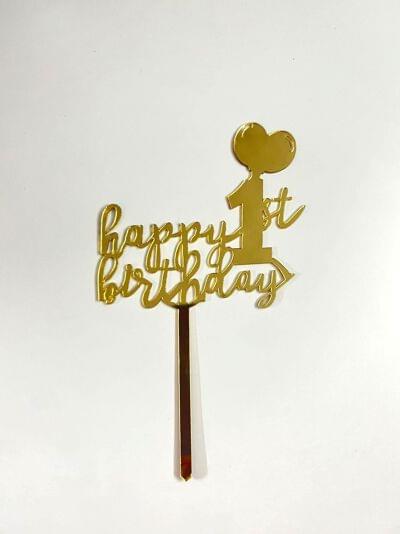 1st Happy Birthday Cake Topper
