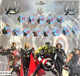 Avengers Happy Birthday Banner