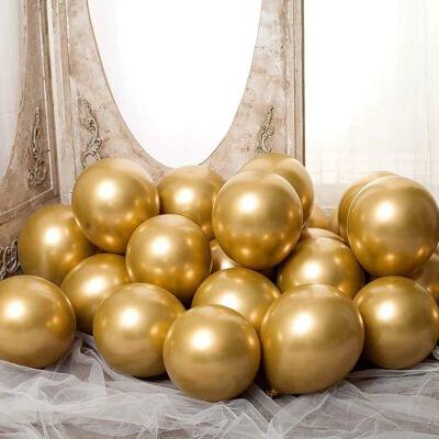 Chrome Balloons - Golden
