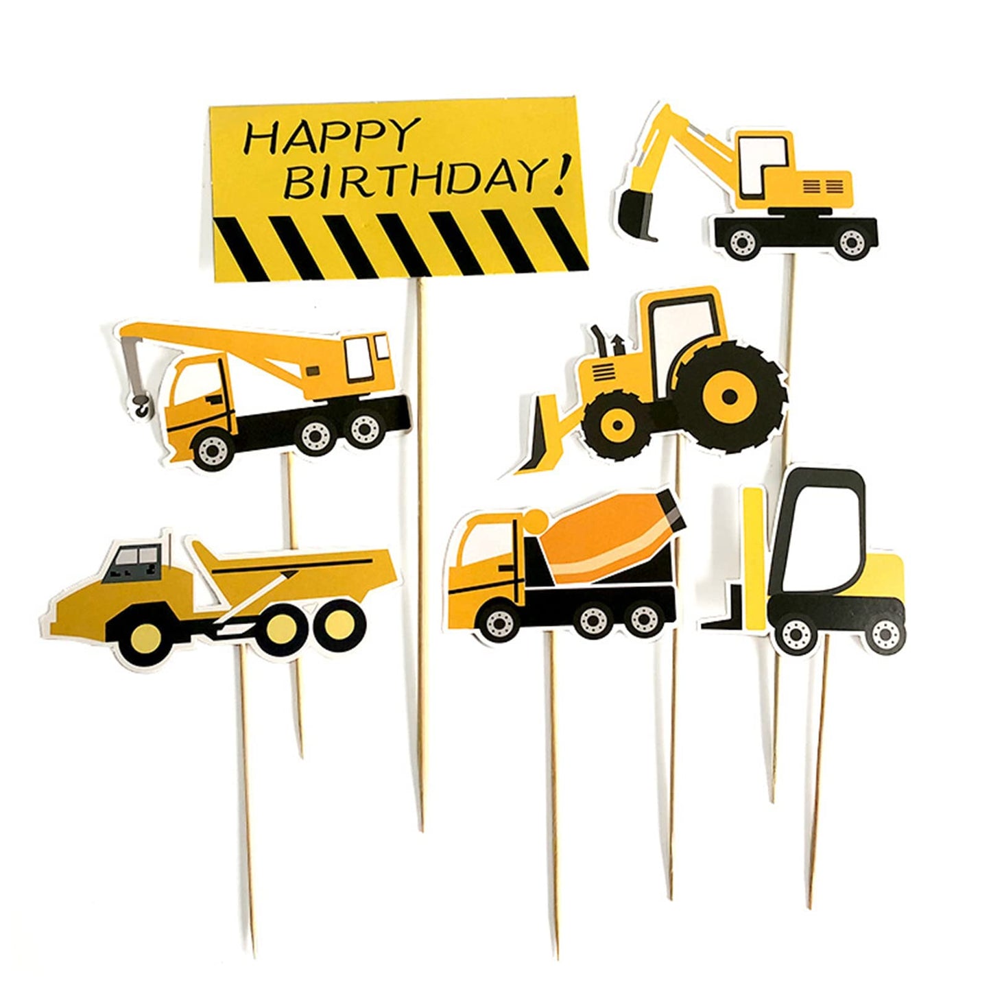 Construction Cake Topper set of 7 pcs