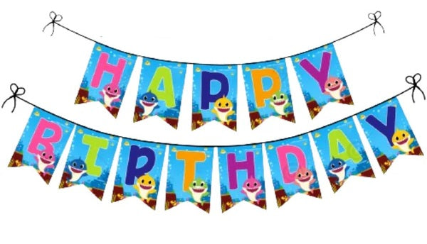 Baby Shark Happy Birthday Banner