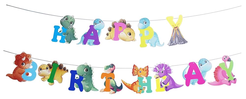 Dinosaur Birthday Banner
