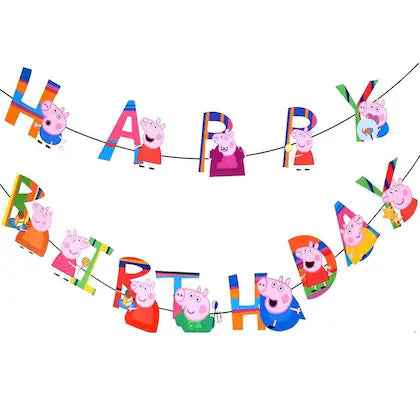 Peppa Pig Birthday Banner
