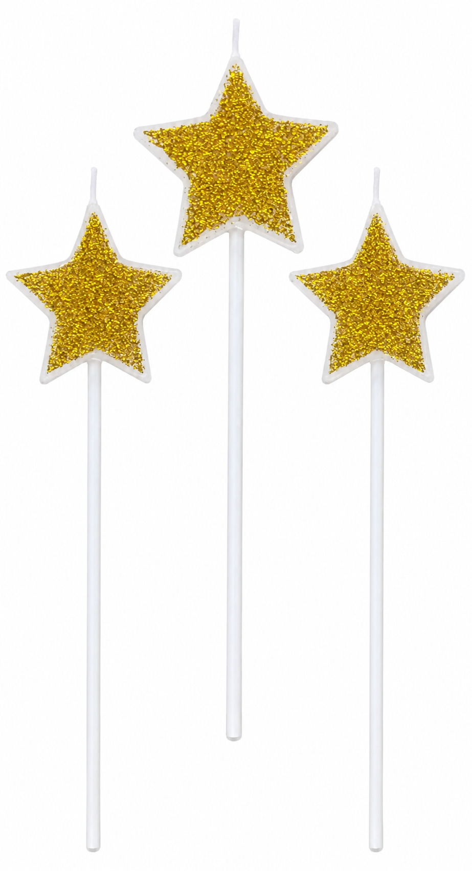 Golden Star Candle 3pc Set
