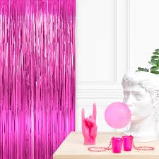 Dark Pink Chrome Curtains