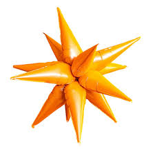 Starburst Neon Orange Foil Balloon