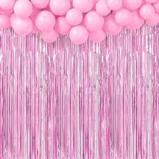 Light Pink Metallic Foil Curtain