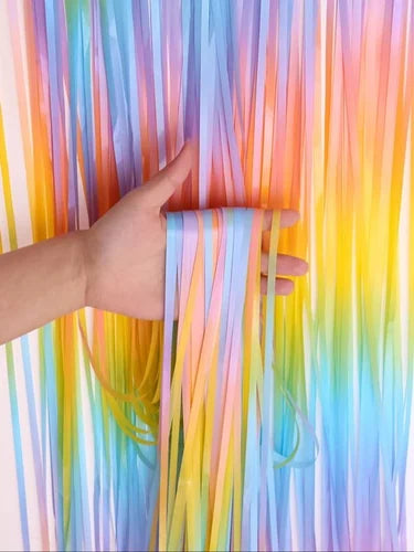 Multicolor Foil Pastel Curtain