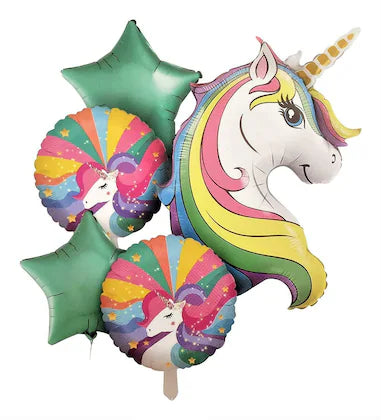 Unicorn Foil Balloons Set of 5