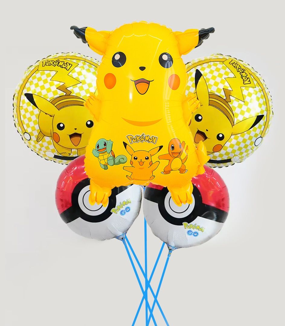 Pokemon Theme Foil Balloon Set Set of 5pcs
