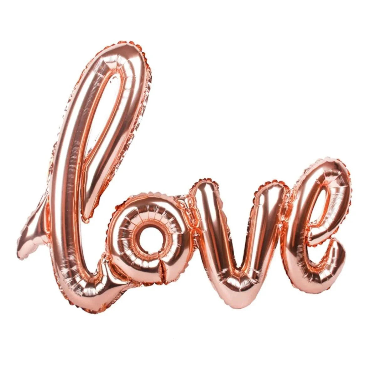 LOVE Cursive Rosegold Foil Balloon