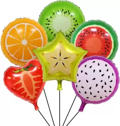 Mix Fruit Theme Foil Balloon Set of 6pcs