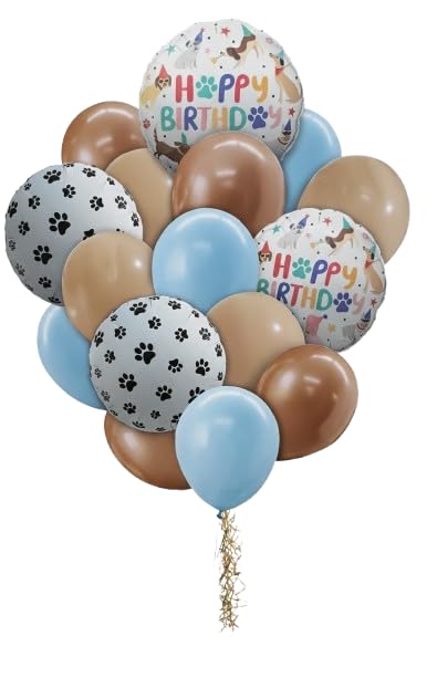 Dog Print Theme Foil Balloon Set of 16pcs