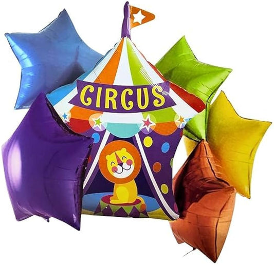 Circus Theme Foil Balloon Set of 6pcs