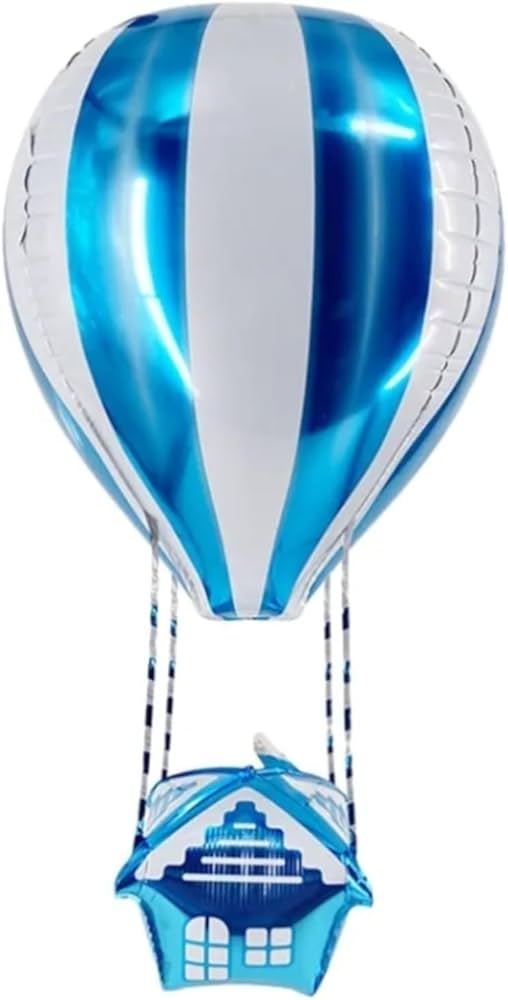 Blue Parachute 4D Single Foil Balloon