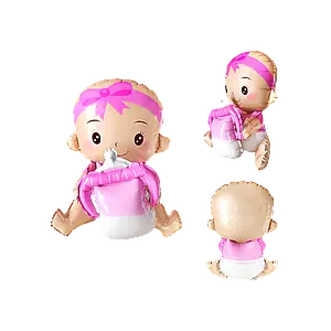 Crawling Baby Girl Foil Balloon