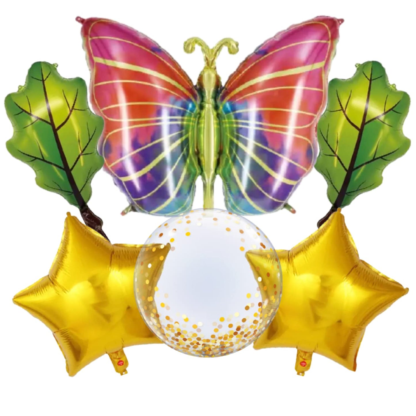 Butterfly Theme  Foil Balloon Set of 6 pcs