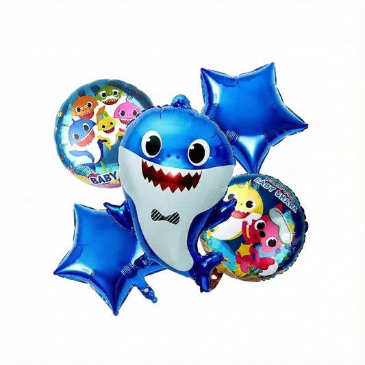Baby Shark Theme Foil Balloon Set of 5pcs
