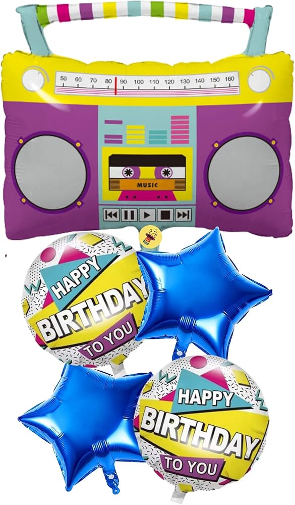 Funky Radio Theme Foil Balloon