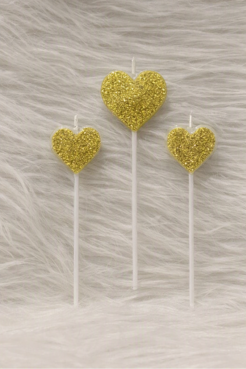Golden Heart Candle 3pc Set