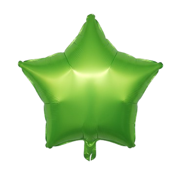 Neon Green Matt Star Shape Foil Balloon