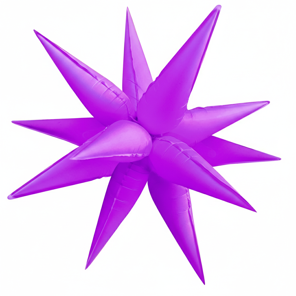 Starburst Neon Purple Foil Balloon