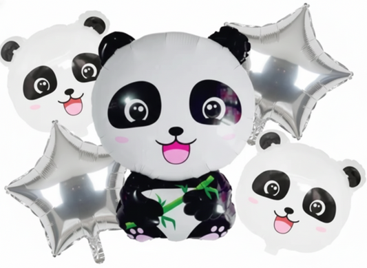Panda Theme Foil Balloon Set of 5pcs