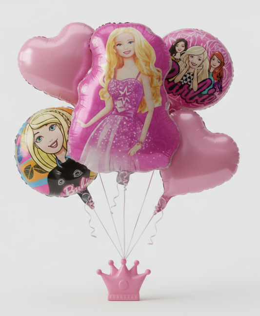 Barbie Theme Foil Balloon Set of 5pcs