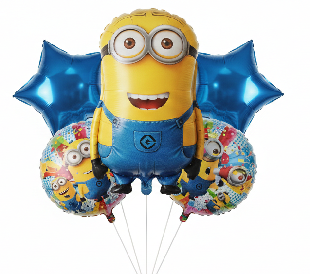 Minions Theme Foil Balloon Set of 5pcs