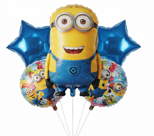 Minions Theme Foil Balloon Set of 5pcs