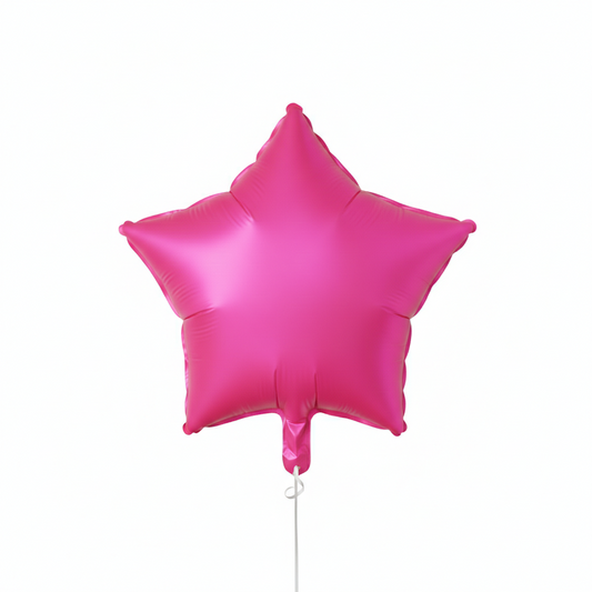 Neon Dark Pink Matt Star Shape Foil Balloon