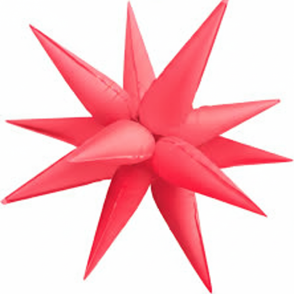 Starburst Neon Pink  Foil Balloon